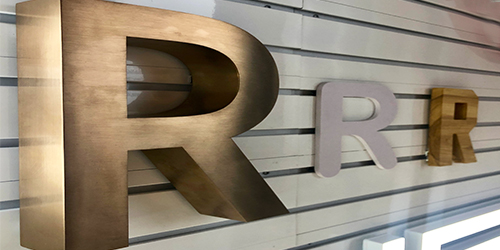 餐飲店精工字;日合精工字制作