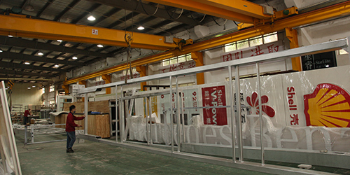 殼牌加油站品牌柱;10米加油站立柱;日合廣告牌制作